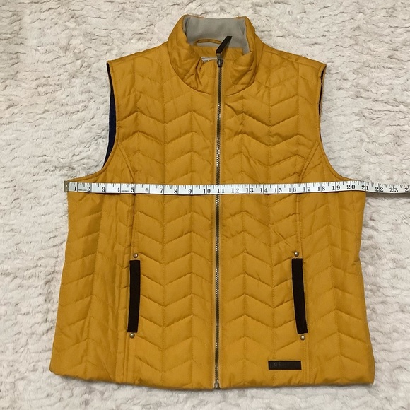 G.H. BASS & CO. Quilted Light Puffer Vest in Marigold Yellow - Size XLP - Picture 4 of 11